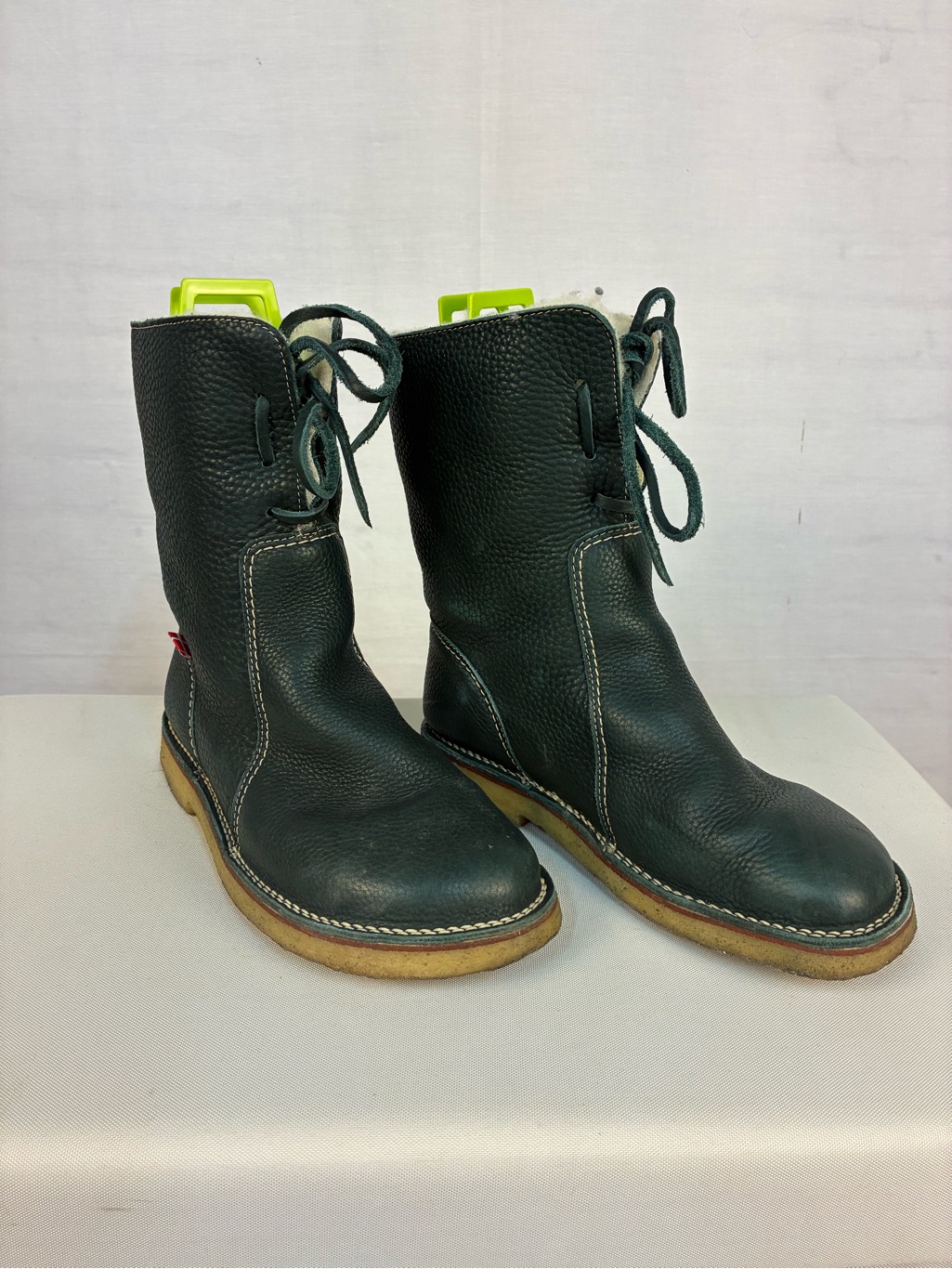 Duckfeet Arhus Wool-Lined Leather Boots In Green 41